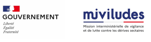 logo de la marque MIVILUDES, CONTRE LES DERVIES SECTAIRES